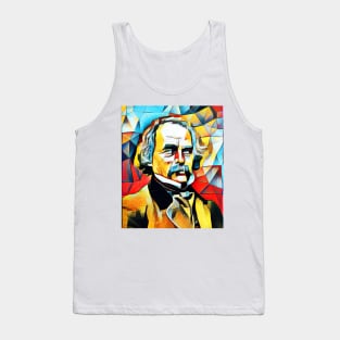 Nathaniel Hawthorne Abstract Portrait | Nathaniel Hawthorne Abstract Artwork 15 Tank Top